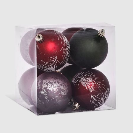 Набор елочных игрушек Unique Treasures 8 шт зеленый/красный/серебро комольцева юлия викторовна новый год от истории елочных игрушек до традиций разных стран 2 е издание