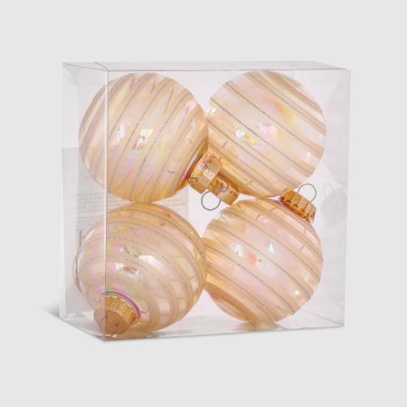 Набор елочных игрушек Unique Treasures 4 шт прозрачный