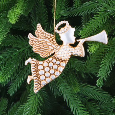 Игрушка ёлочная Christmas Wonderlan из акрила золотистая мальчик