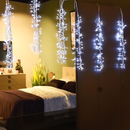 Гирлянда занавес Lotti 480 minileds холодный белый 4+6х0,8 м со стартовым шнуром