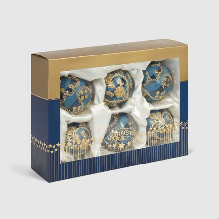 Набор елочных игрушек Marusya новогоднее каро 6 шт комольцева юлия викторовна новый год от истории елочных игрушек до традиций разных стран 2 е издание