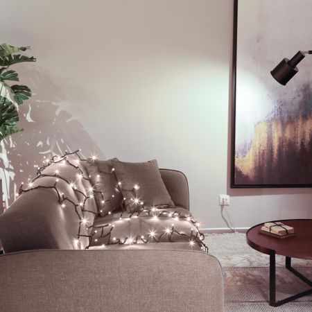 Гирлянда новогодняя уличная Lotti 120 maxileds холодный белый 10+1,5 м со стартовым шнуром