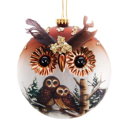 Игрушка елочная новогодняя Krebs int Сова 12 см а к соломкина совы 100 лучших стикеров