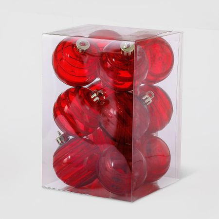 Набор елочных игрушек Unique Treasures A577RD красные, 12 шт комольцева юлия викторовна новый год от истории елочных игрушек до традиций разных стран 2 е издание