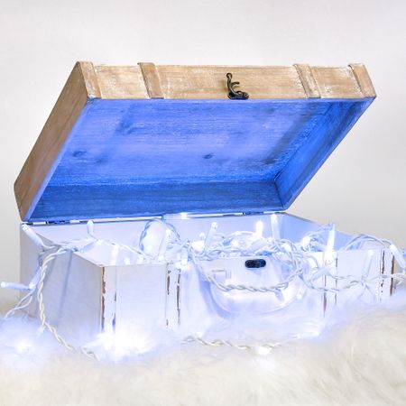 Электрогирлянда новогодняя Reason уличная 100 LED холодный синий 600/40 см без стартового шнура