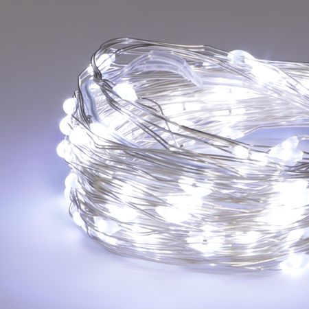 Гирлянда новогодняя Mercury NY 100 LED холодный свет 8 режимов