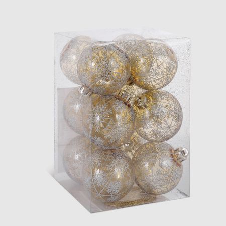 Набор елочных игрушек Unique Treasures 60RS8NS-6119CH 12 шт золото комольцева юлия викторовна новый год от истории елочных игрушек до традиций разных стран 2 е издание