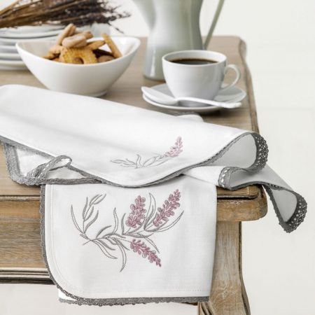 Комплект полотенец кухонных Togas Лаванда белый/серый 40х60-2