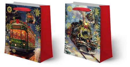 Пакет подарочный Транспорт, 30х39х12 см в ассортименте