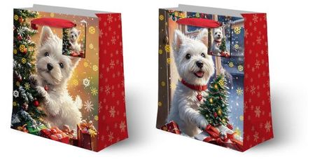 Пакет подарочный Щенок, 26х32х10 см в ассортименте