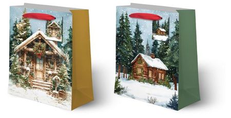 Пакет подарочный Изба в лесу 263210 см, 1 шт в ассортименте