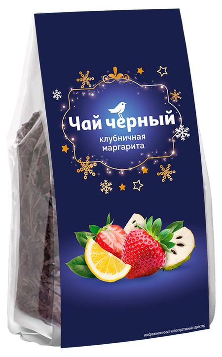 Чай черный АШАН Красная птица Клубничная маргарита, 100 г малинина маргарита маг и отшельник