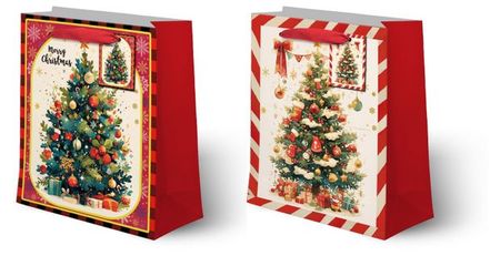 Пакет подарочный Елочка M, 17,5х23,5х8 см 1 шт в ассортименте