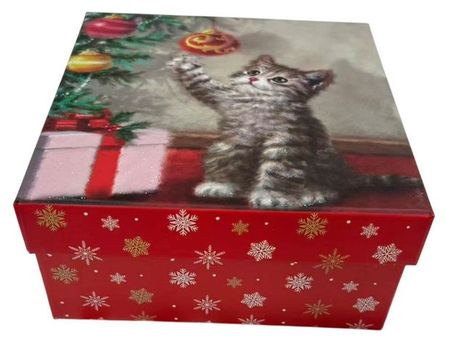 Коробка подарочная Котенок, 15,5х15,5х7,5 см