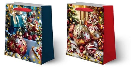 Пакет подарочный Новогодние свечи 303912 см, 1 шт в ассортименте