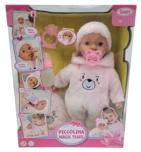 Кукла Bauer Piccolina Magic Tears с аксессуарами, 38 см