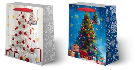 Пакет подарочный Елка с подарками, 26х32х10 см в ассортименте из фетра елка кружевная 5шт в ассортименте 11 02443 2443 8 11 22220 f 2mix