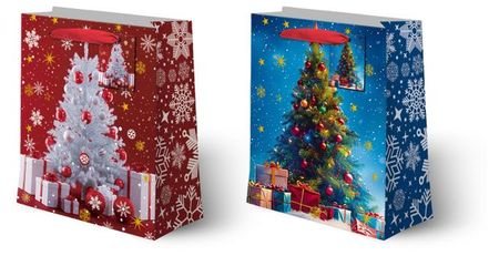 Пакет подарочный Елка с подарками, 30х39х12 см в ассортименте из фетра елка кружевная 5шт в ассортименте 11 02443 2443 8 11 22220 f 2mix