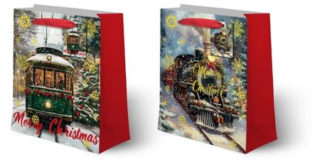 Пакет подарочный Транспорт, 26х32х10 см в ассортименте