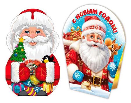 Подарок новогодний сладкий Шоколадный Мир Набор Дед Мороз 126 г, 1 шт в ассортименте