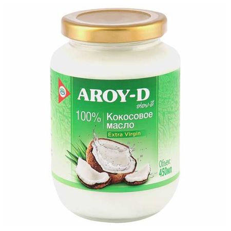 Масло кокосовое Aroy-D Extra Virgin Таиланд, 450 мл