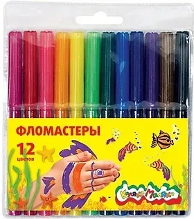 Фломастеры Каляка-Маляка, 12 цветов
