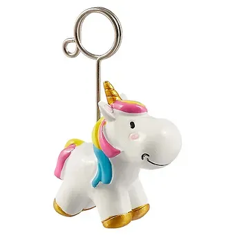 Держатель д/визиток Единорог с разноцветной гривой (полистоун) (9 см) (12-FENGDA-CB15420A/422A