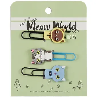 Набор Скрепки-закладки Котики Meow world (3 шт) (12-24296-EX17767)