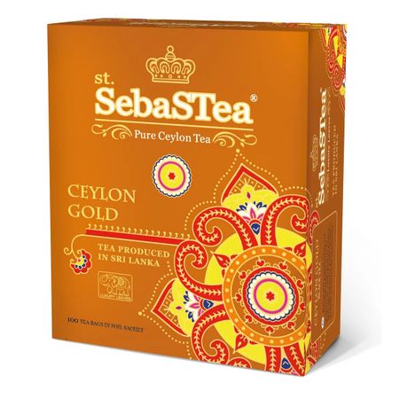 Чай черный SebaSTea Ceylon Gold пакетированный, 100х2 г