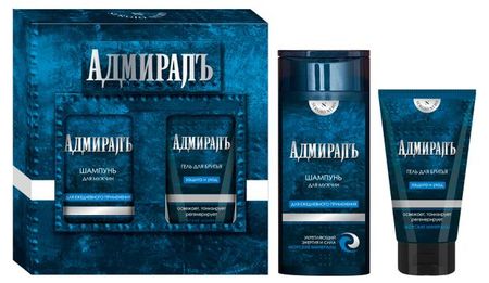 Набор подарочный Sergio Nero Адмиралъ, Шампунь 250 мл + гель для бритья 150 мл