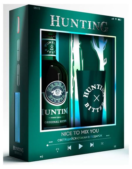 Ликер BELUGA Hunting Herbal Россия, 0,7 + стакан 420 мл