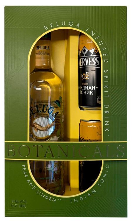 Водка BELUGA Noble Botanicals Груша липа Россия, 0,7 л + 2 тоника 330 мл