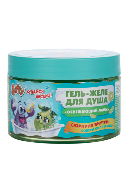 Гель-желе Baffy д/душа Освежающий лайм c сюрпризом дет, 300 мл