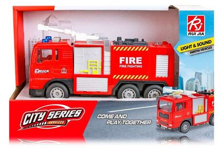 Машина фрикционная со светом и звуком красная, 1 шт в ассортименте