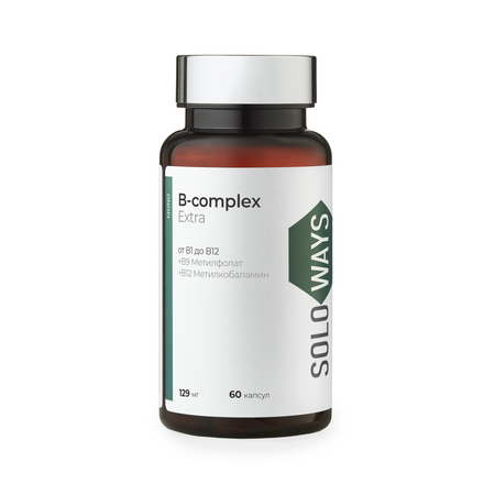 БАД  B-комплекс ультра актив,SOLOWAYS, 60 капс.
