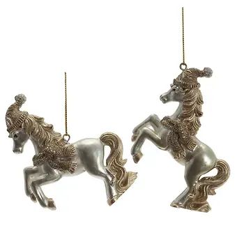 Фигурка декоративная подвесная Лошадка золотая, 2 варианта (9х2х8) (824190)