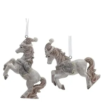 Фигурка декоративная подвесная Лошадка серая, 2 варианта (9х2х8) (824189)