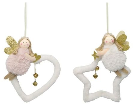 Елочное украшение Розовый зефир Подвеска Звезда 18 см, 1 шт в ассортименте