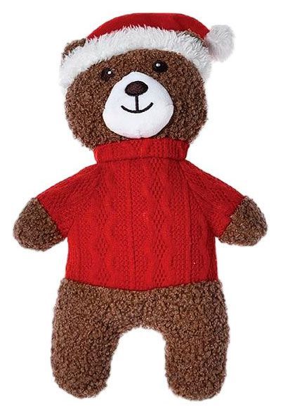 Игрушка для собак новогодняя Медведь, 17,7х27 см