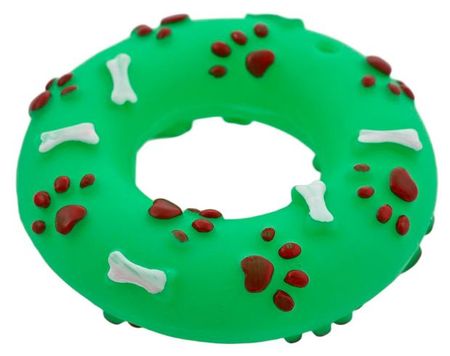 Игрушка для собак новогодняя Кольцо зеленое, 13х22 см
