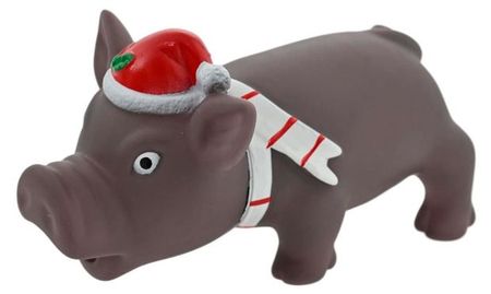 Игрушка для собак новогодняя Свинья, 16 см