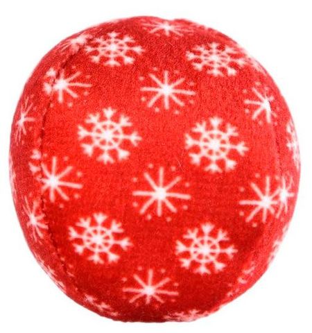 Игрушка для кошек новогодняя Мяч красный, 5 см а кошечки собачки
