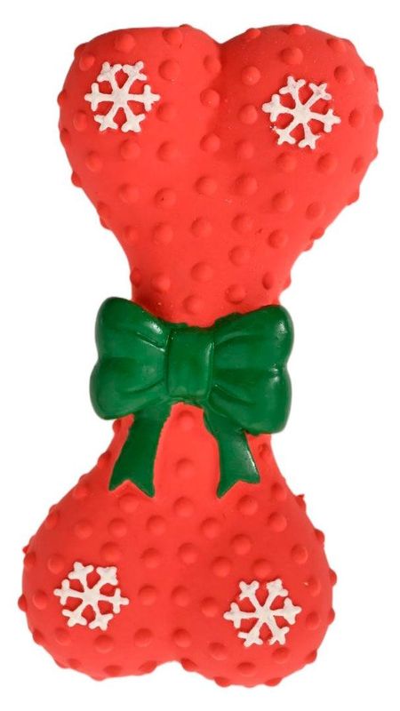 Игрушка для собак новогодняя Косточка, 14,5 см