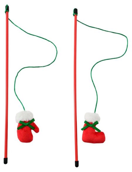 Игрушка новогодняя для кошек Удочка-дразнилка, 46 см в ассортименте лучшее чтение в 6 лет