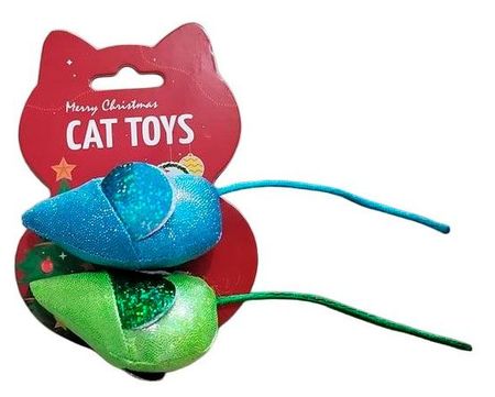 Набор игрушек для кошек Мышки с кошачьей мятой, 2 шт
