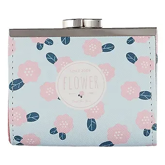 Кошелек с застежкой Цветы(PU)(10х9)