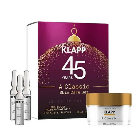 Набор средств для лица KLAPP COSMETICS Рождественский набор A Classic Skin Care Set 45+: крем+ампулы для лица рождественский проектор снежинок generic