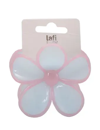 Заколка-крабик Цветок голубой (пластик) (12-253004-С14) (Lafilaf)