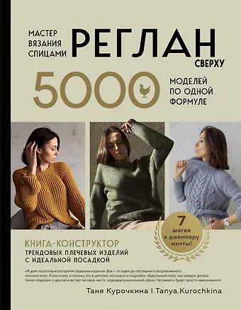 Курочкина Таня Мастер вязания спицами. РЕГЛАН сверху. 5000 моделей по одной формуле. Книга-конструктор трендовых плечевых изделий с идеальной посадкой