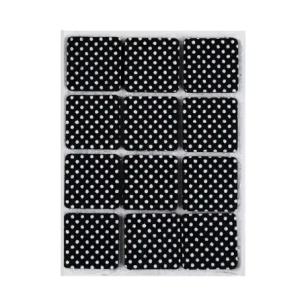 Накладка на мебельные ножки KONSENSA 22x22 мм квадратные резина цвет черный 12 шт.